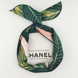 Haimeikang Cute Girl Cross Knot DIY Hair Bands Printing Chiffon Flower Women Turban Headbands Rabbit Ear Hairband Headwear