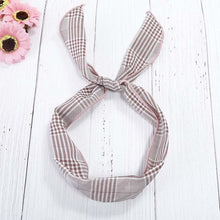 Load image into Gallery viewer, Haimeikang Cute Girl Cross Knot DIY Hair Bands Printing Chiffon Flower Women Turban Headbands Rabbit Ear Hairband Headwear