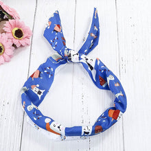 Load image into Gallery viewer, Haimeikang Cute Girl Cross Knot DIY Hair Bands Printing Chiffon Flower Women Turban Headbands Rabbit Ear Hairband Headwear