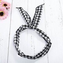 Load image into Gallery viewer, Haimeikang Cute Girl Cross Knot DIY Hair Bands Printing Chiffon Flower Women Turban Headbands Rabbit Ear Hairband Headwear